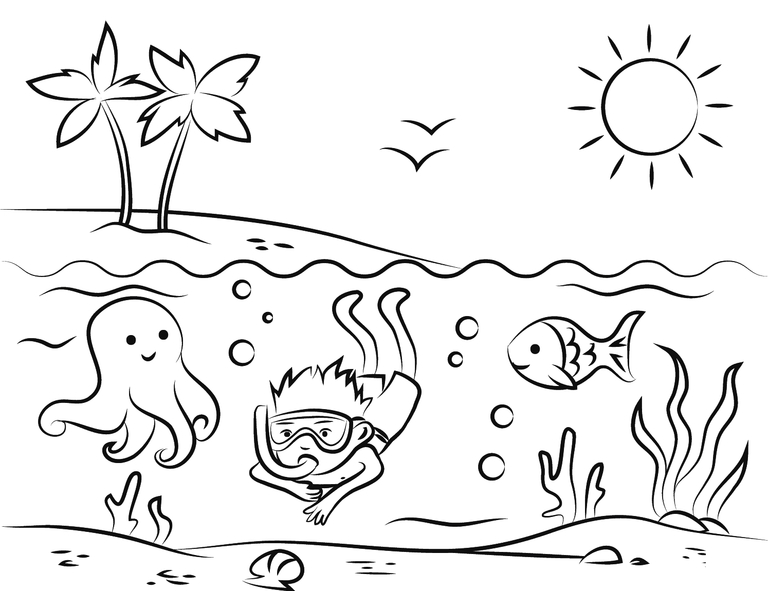 73  Coloring Pages Online Beach  Free