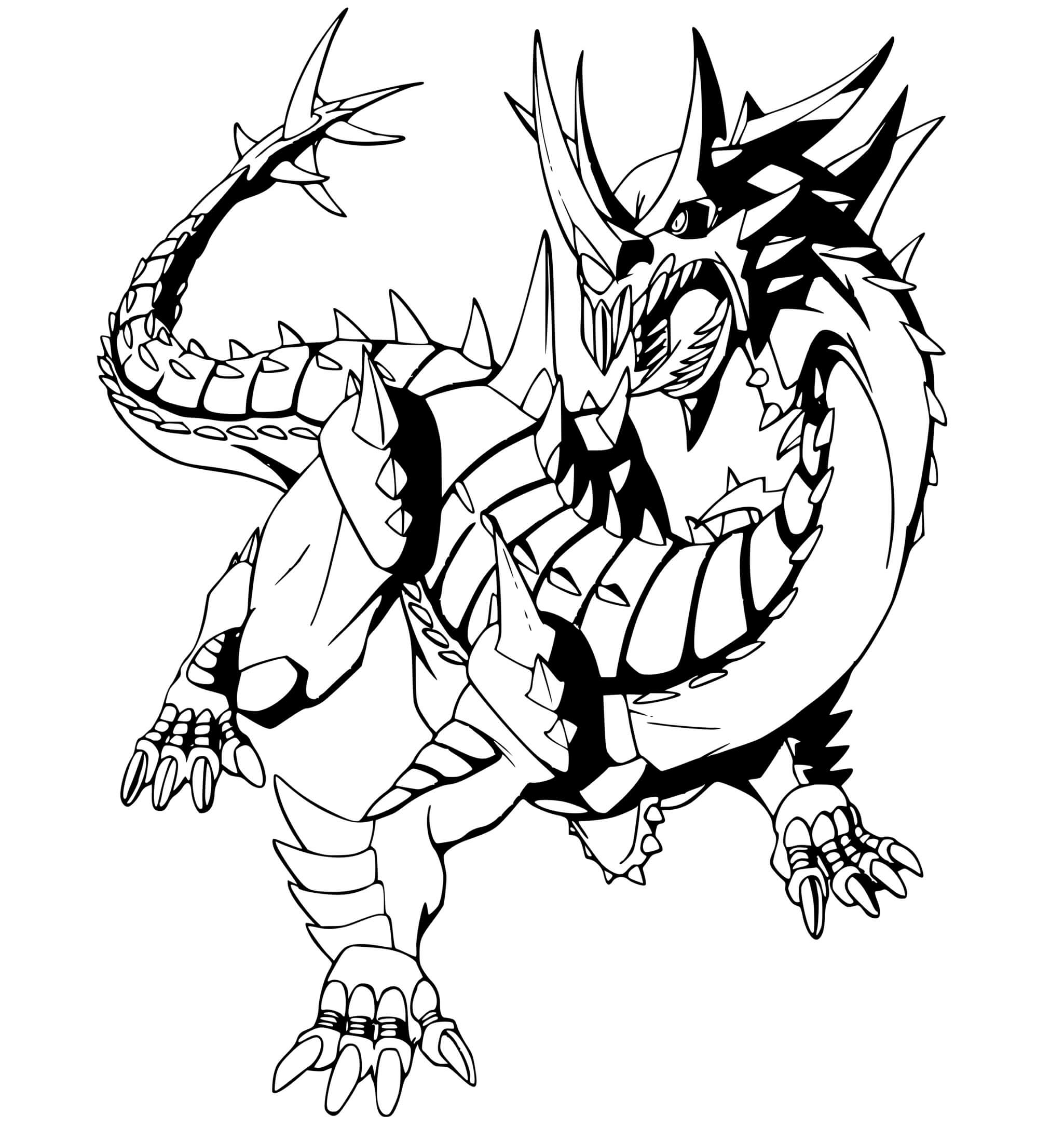 Trox Bakugan Dragon Coloring Page