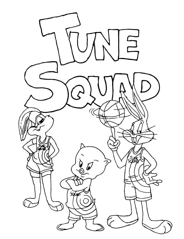 Tune Squad Space Jam Coloring Page