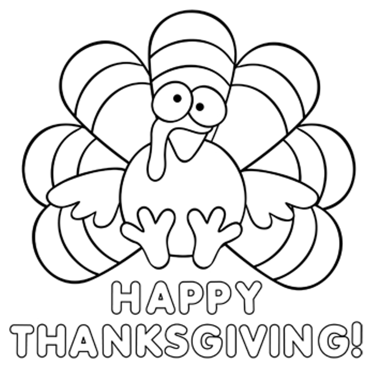 Turkey Happy Thanksgiving S Childrenc255 Coloring Page