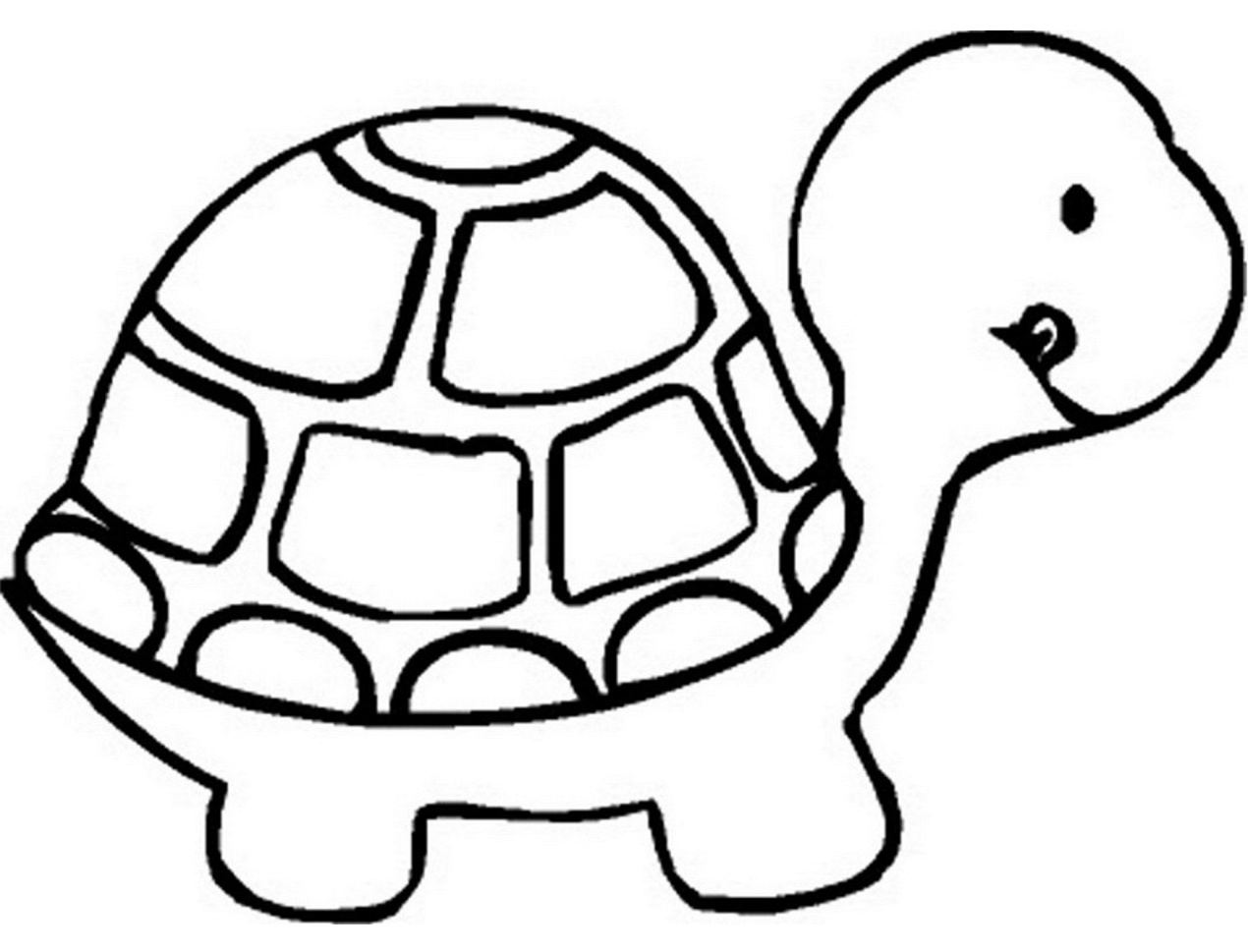 Turtle For Child Coloring Page