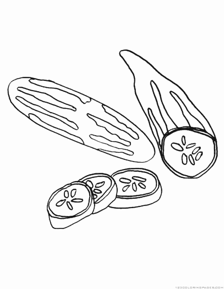 Two Cucumber Coloring Page