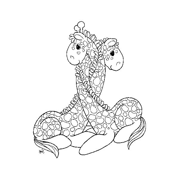 Two Splinted Giraffes Animal Coloring Pages1261 Coloring Page