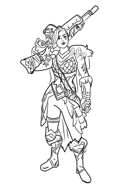 Tyra from Paladins Coloring Page