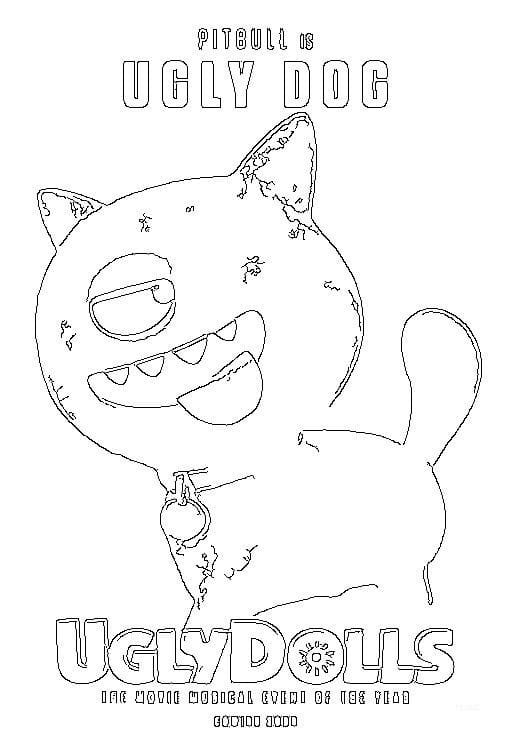 Ugly Dog Coloring Page