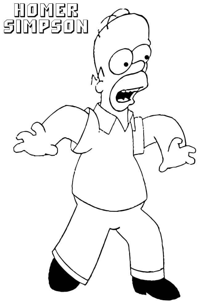 Ugly Homer Simpson Coloring Page