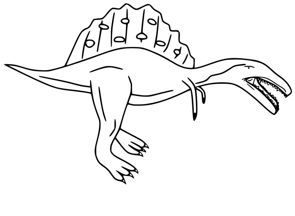 Ugly Spinosaurus Coloring Page