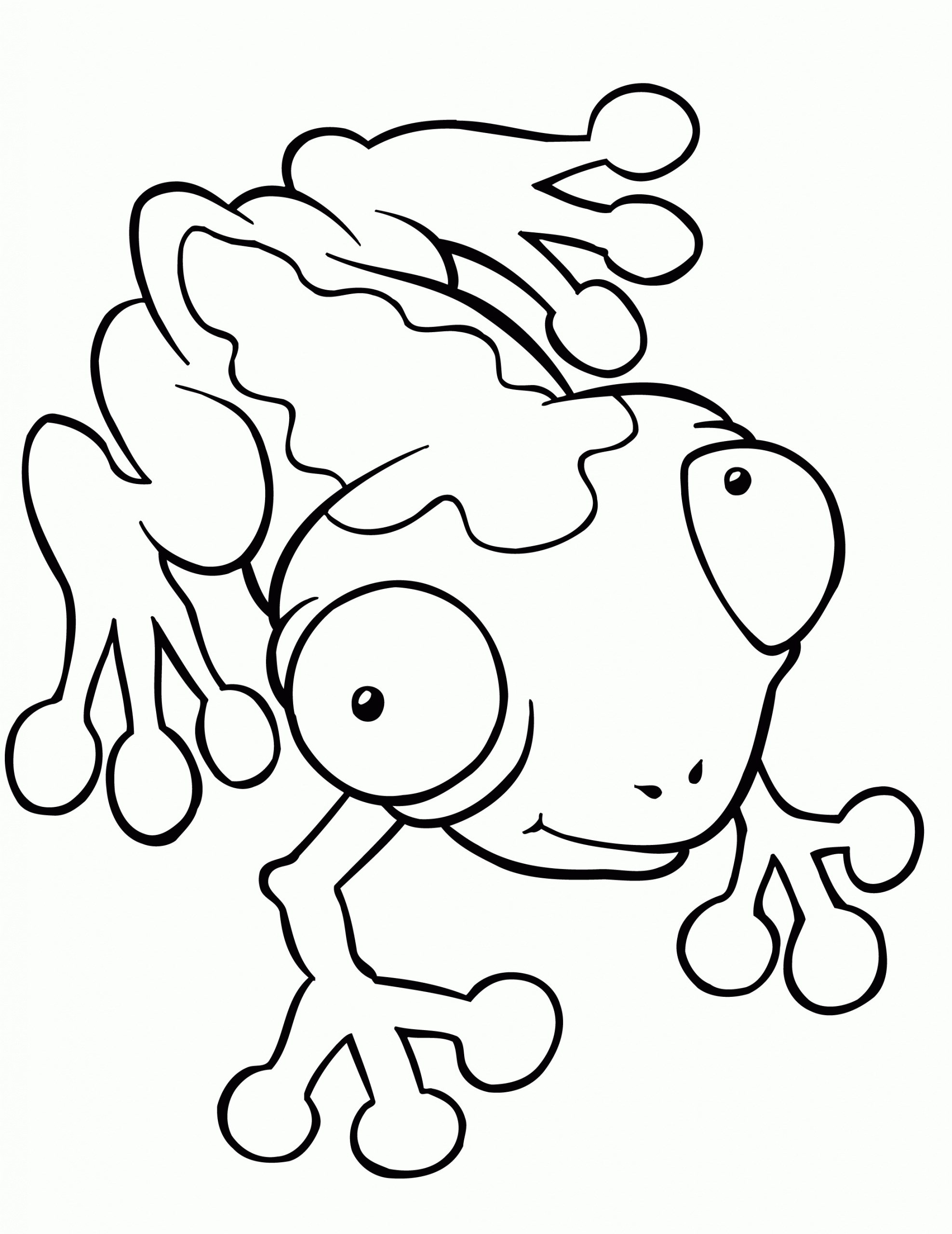Ugly Toad Coloring Page
