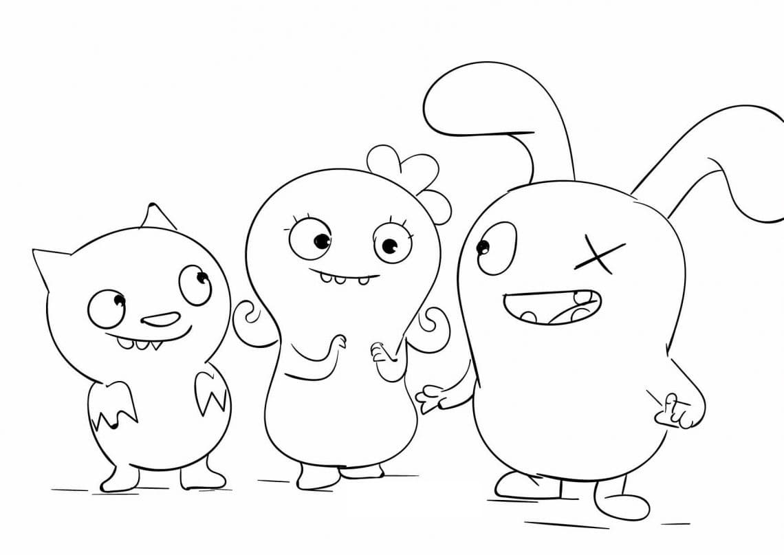 UglyDolls Characters Coloring Page