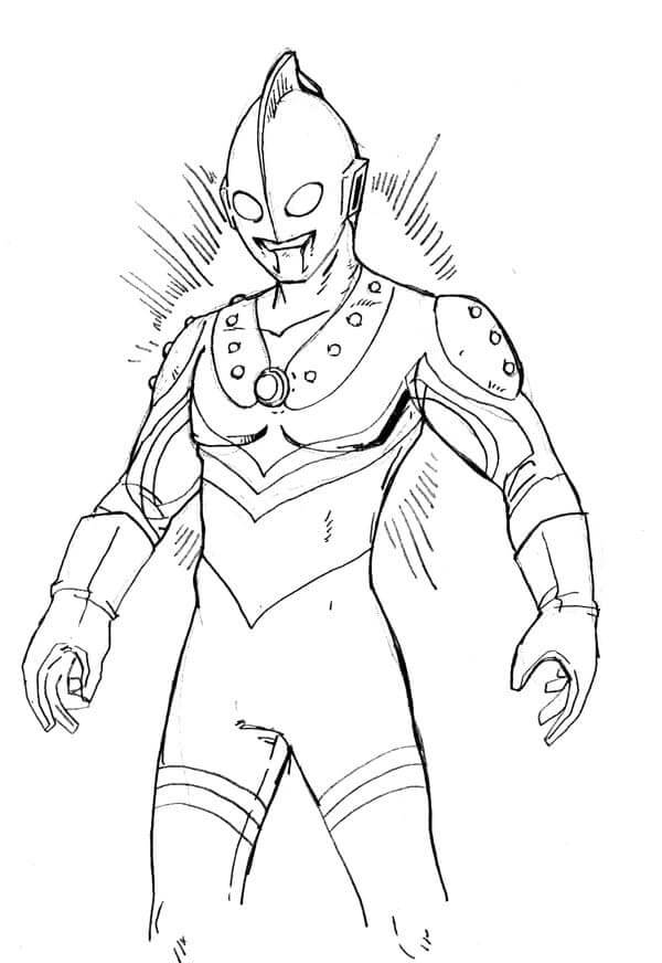 Ultraman 1 Coloring Page