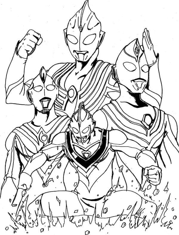 Ultraman Fighting 1 Coloring Page