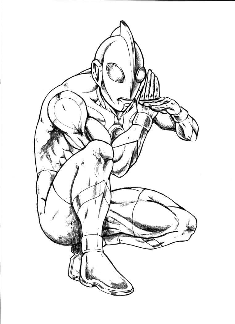 Ultraman Fighting 3 Coloring Page