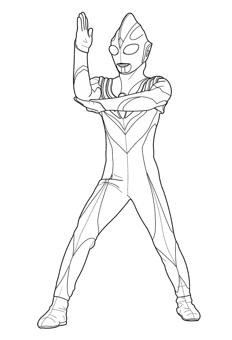 Ultraman Fighting 4 Coloring Page