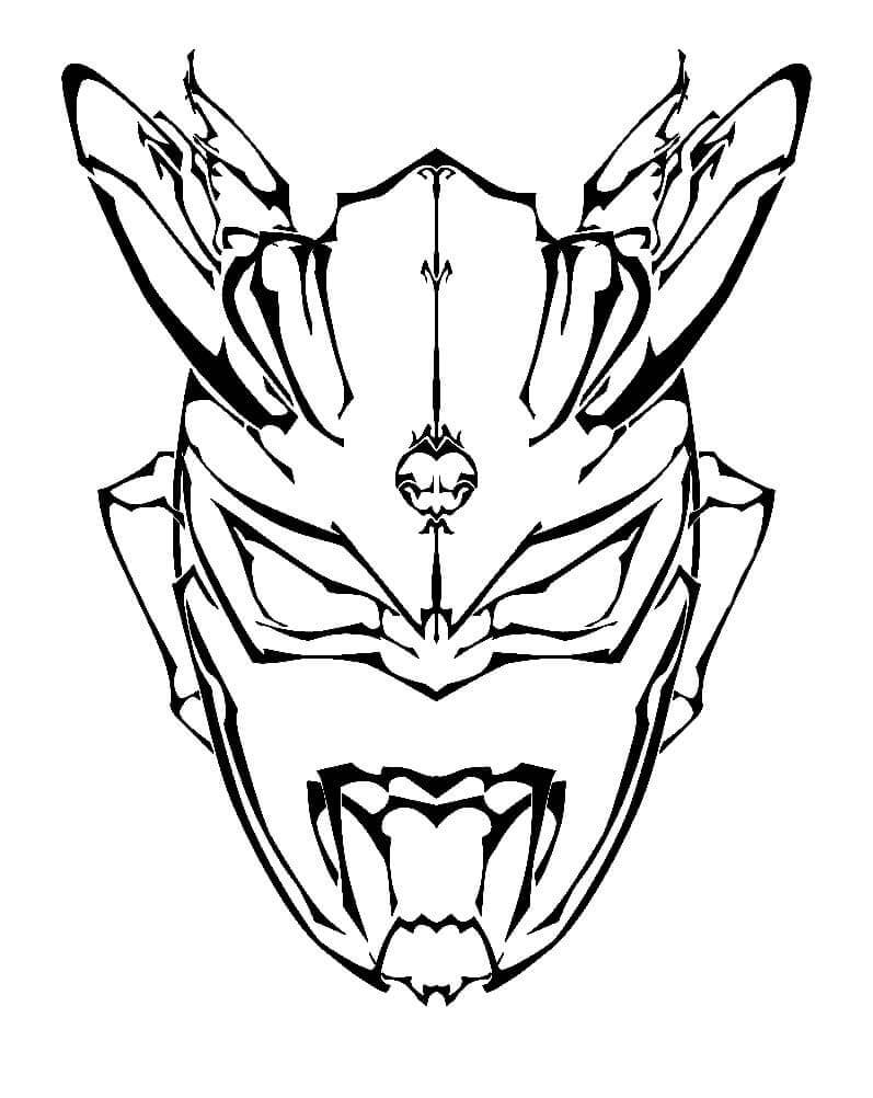Ultraman Mask Coloring Page