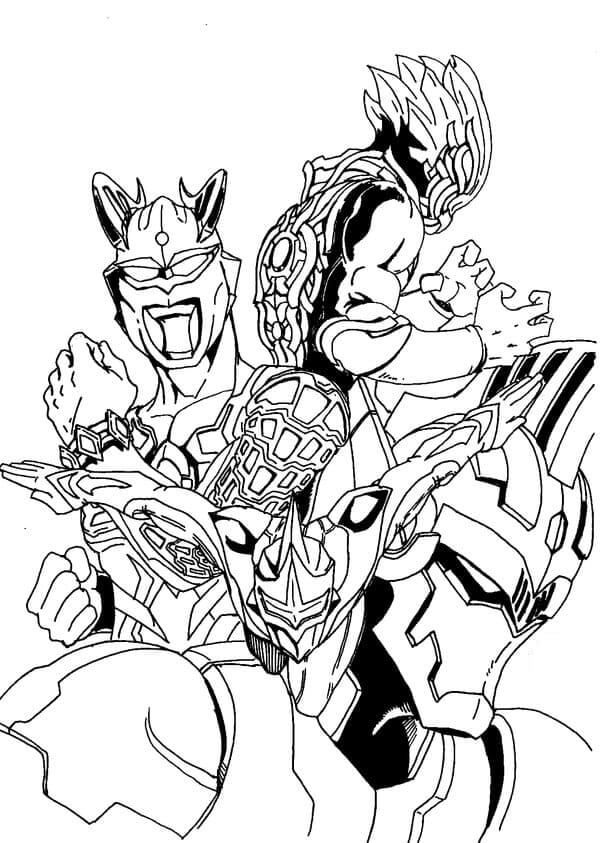 Ultraman Team 2 Coloring Page