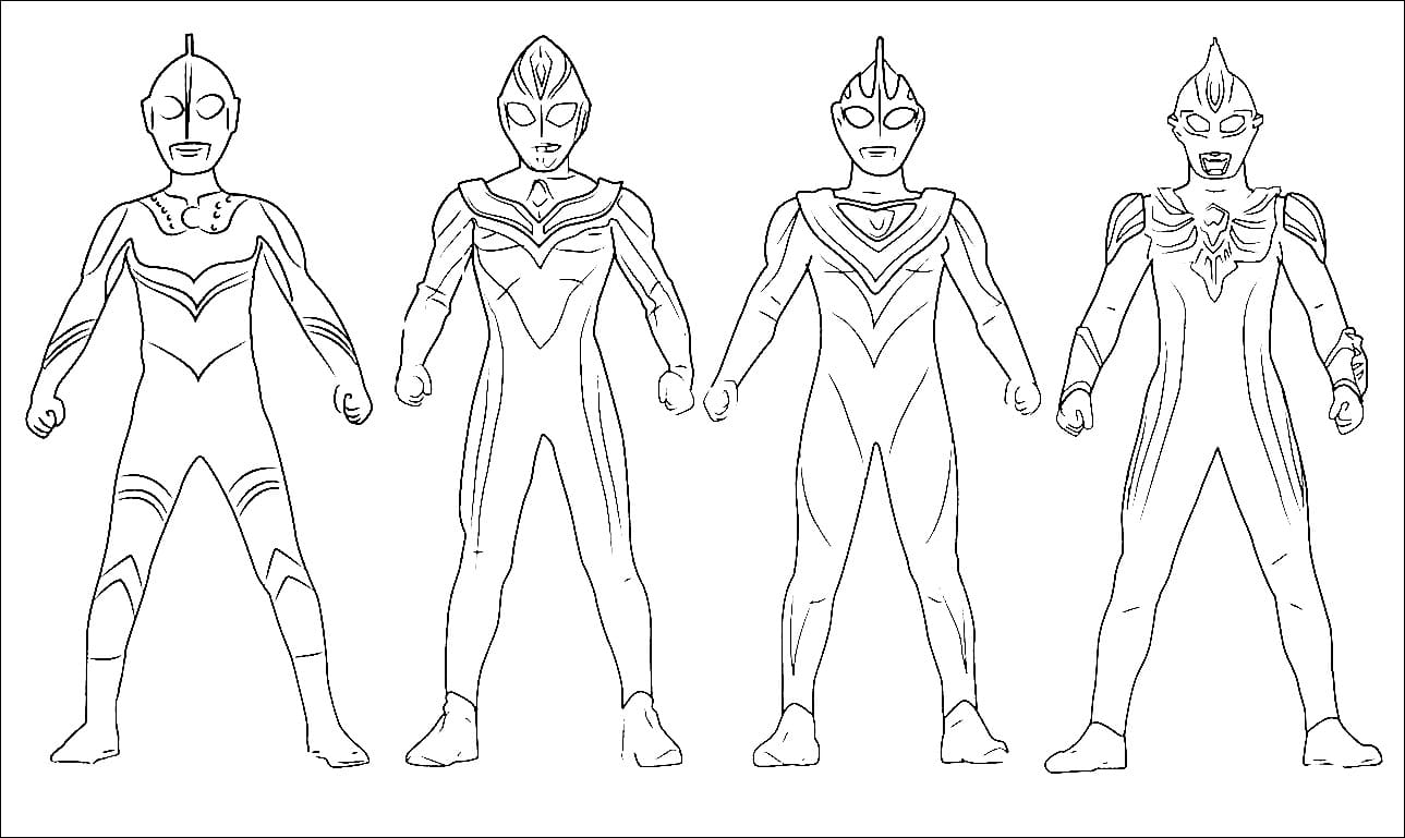 Ultraman Team 6 Coloring Page