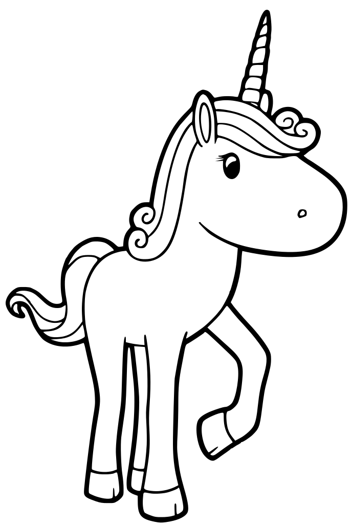 Unicorn Mythical Creature Coloring Page
