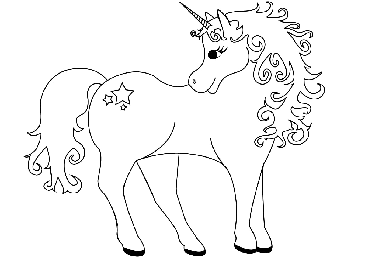 Unicorn Queen Coloring Page