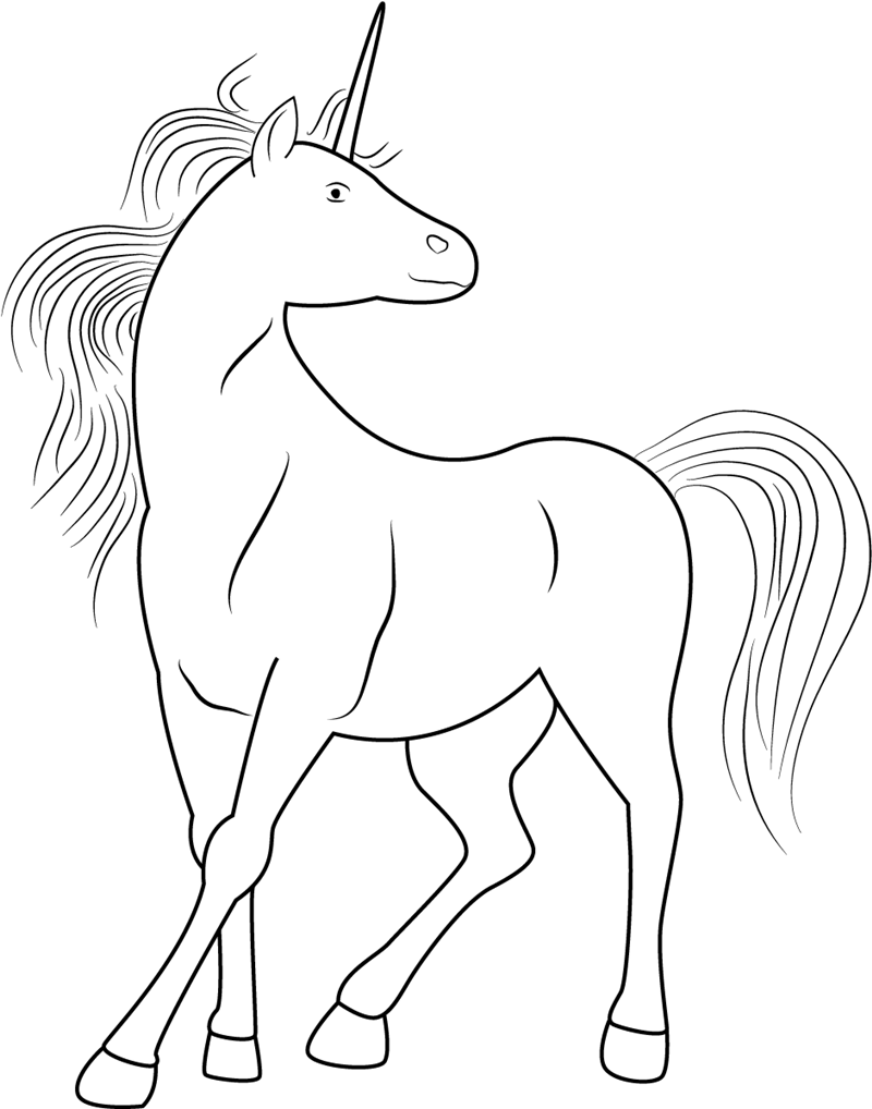 Unicorn Seeing Coloring Page
