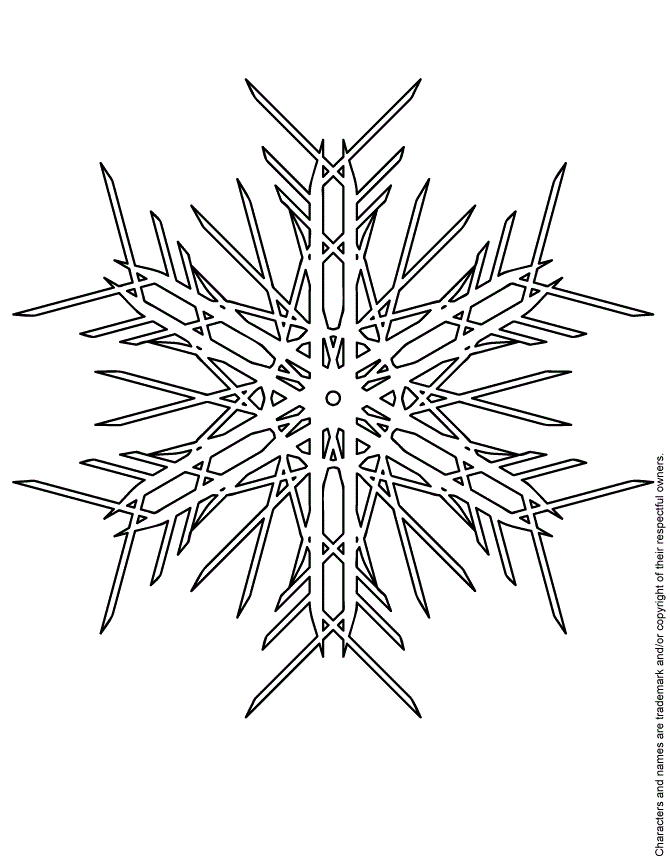 Unique Snowflake Coloring Page