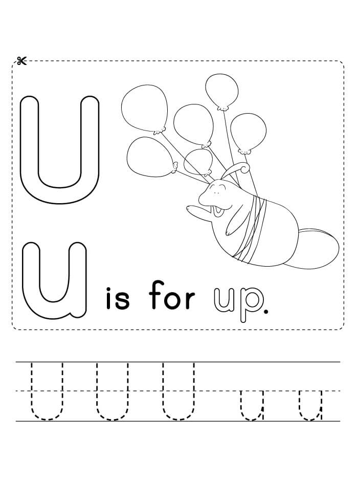 Up Letter U Coloring Page