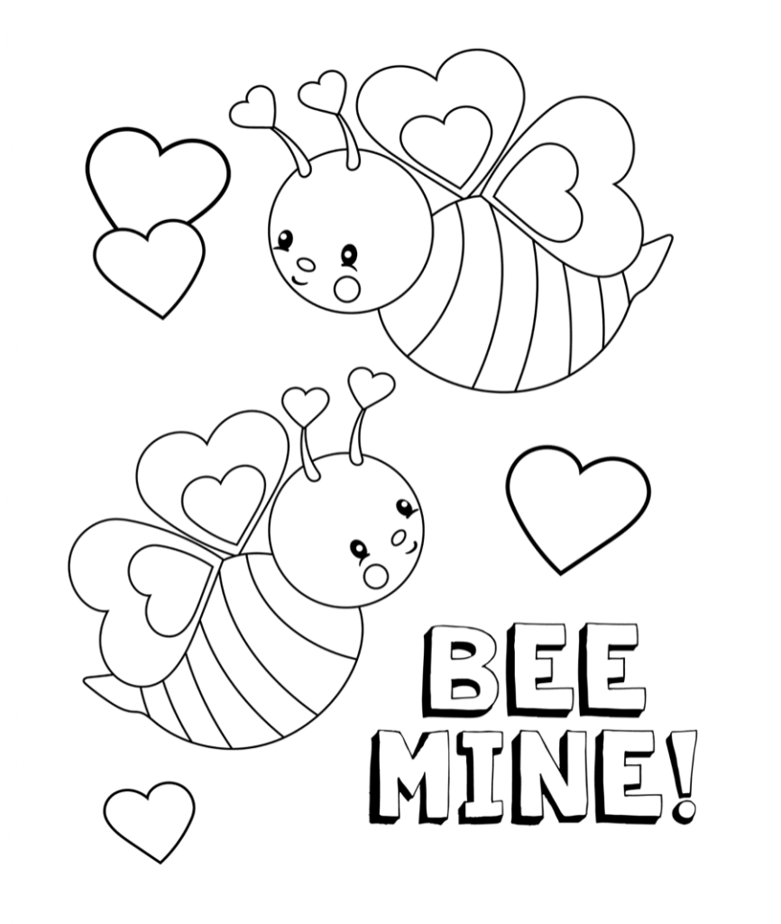 Valentine 2019 Be Mine Coloring Page