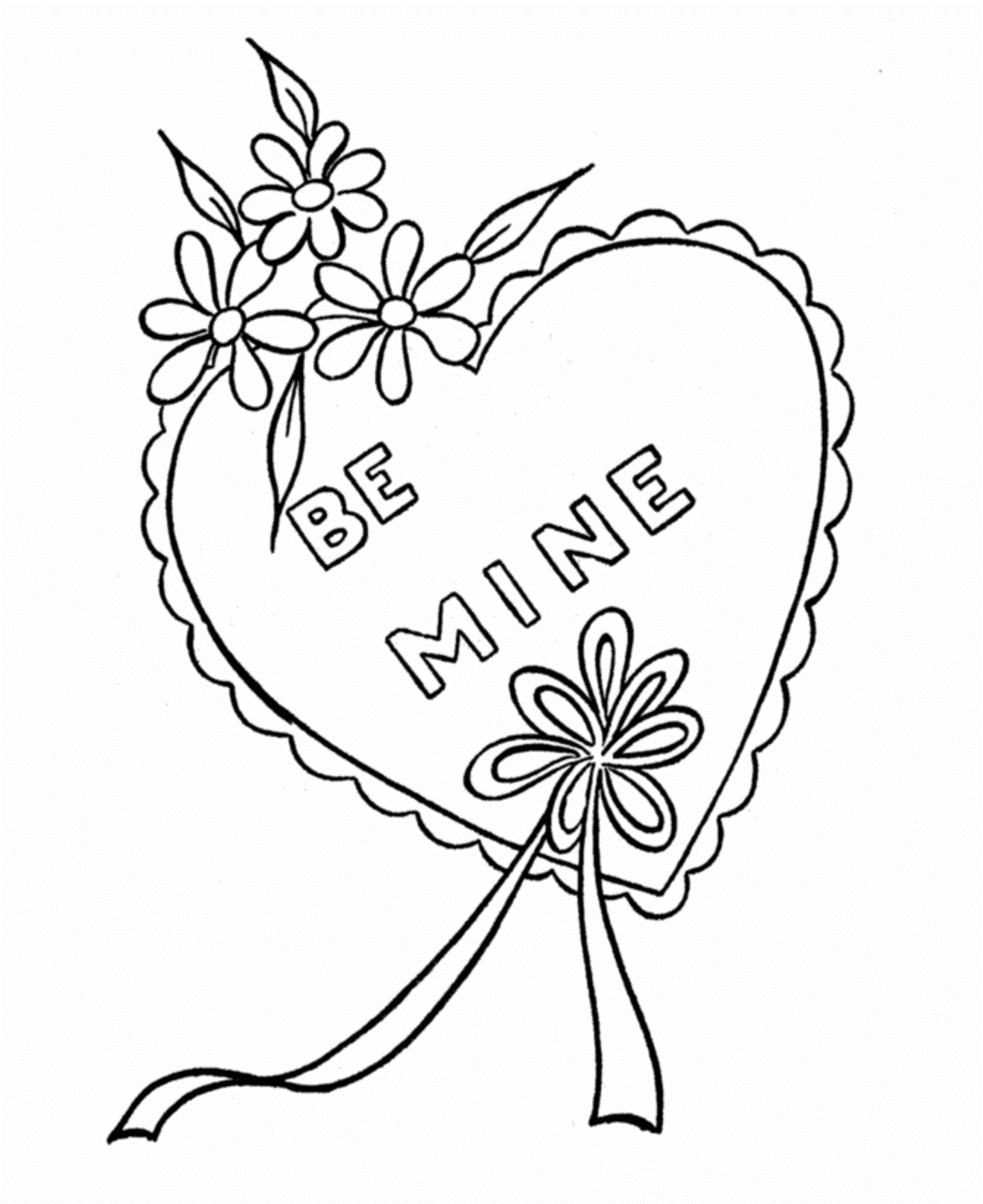 Valentine S Be Mine677e Coloring Page