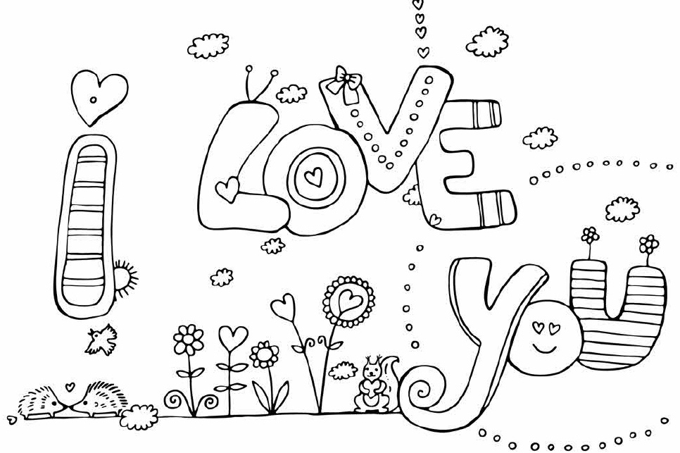 Valentine S I Love You Coloring Page