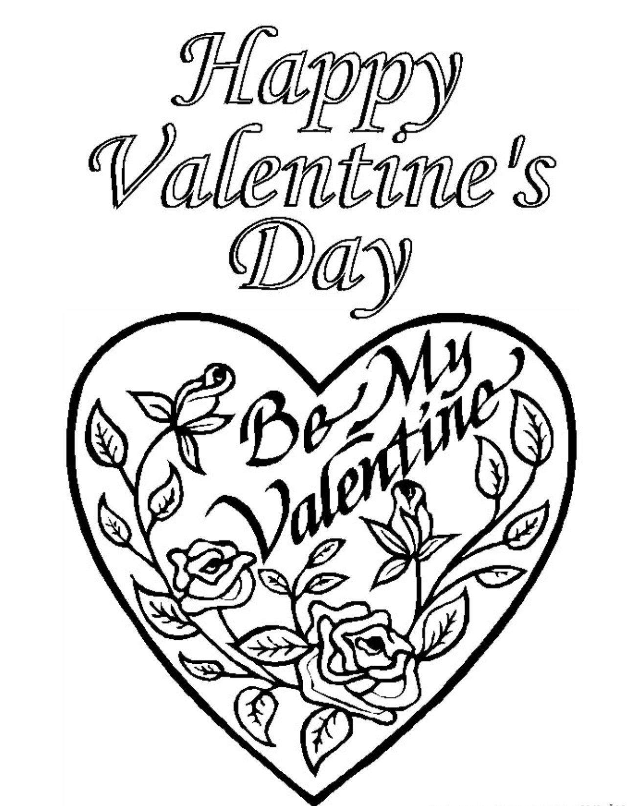Valentine S Roses6b71 Coloring Page