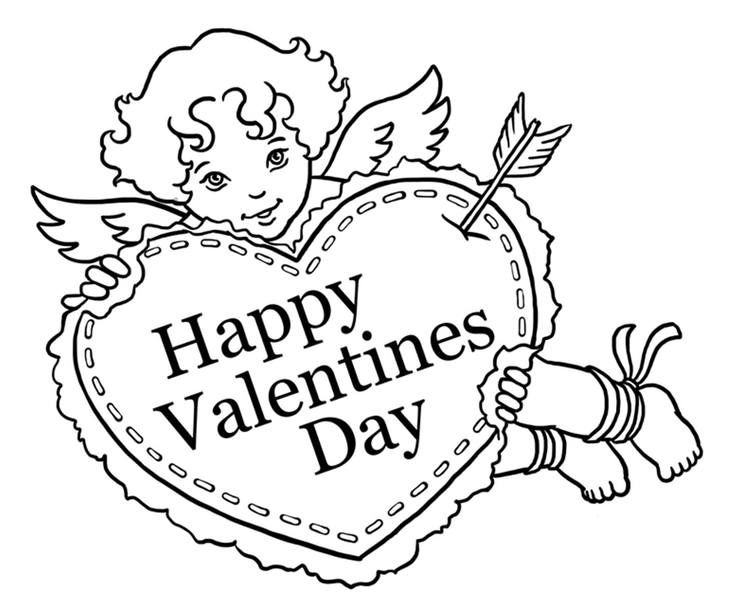 Valentine S Sweet Cupid Coloring Page