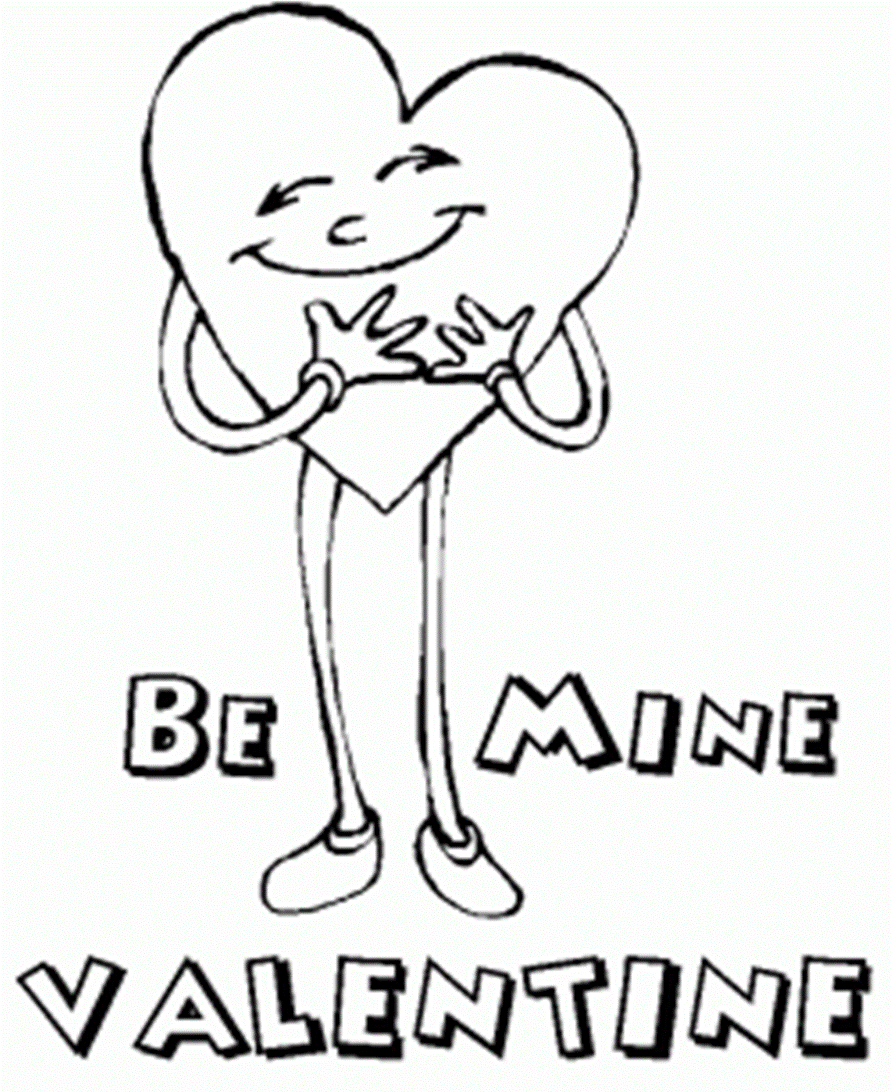 Valentines S Be Mine Coloring Page