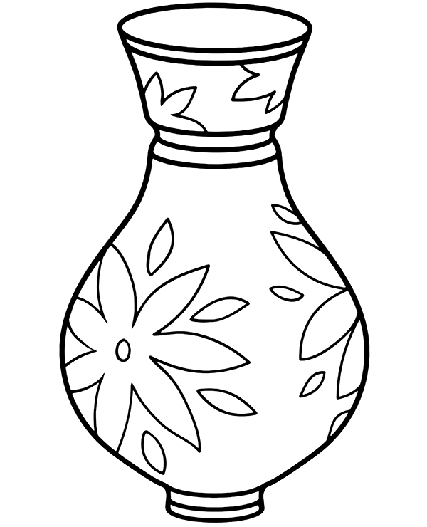 Vase For Flowers Coloring Page