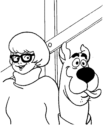 Velma And Fool Scooby Scooby Doo Coloring Page
