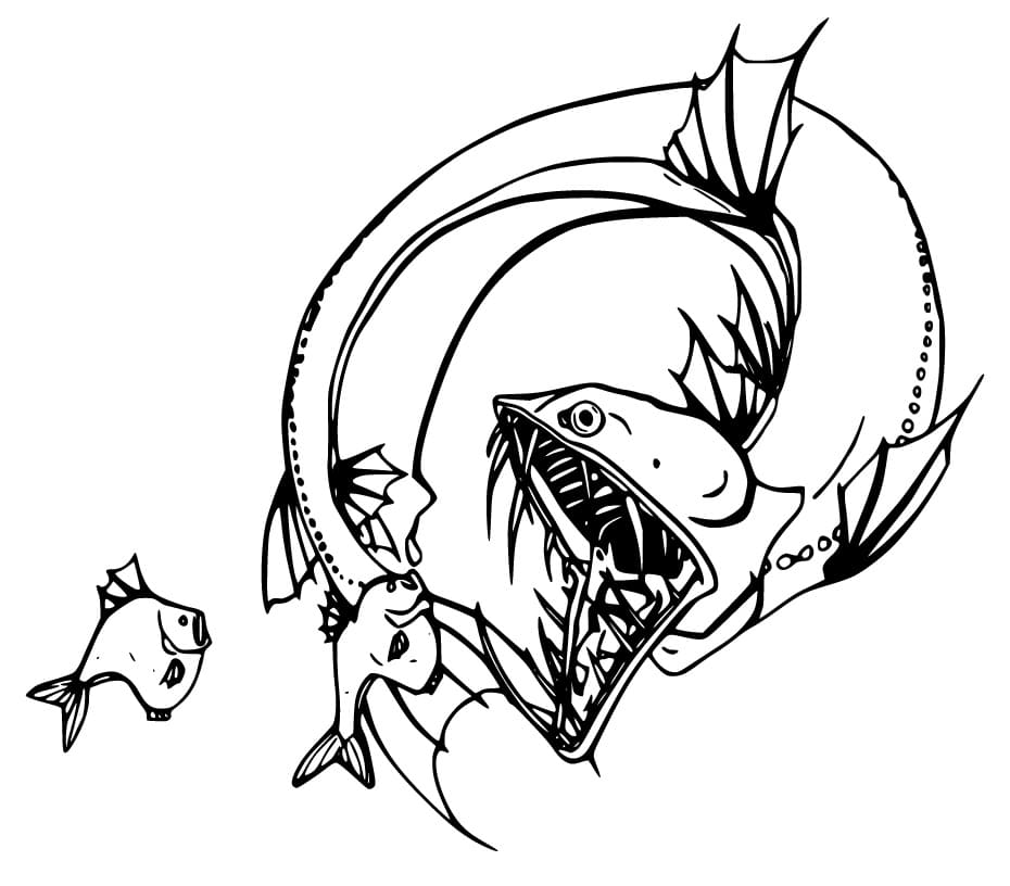Viperfish Hunts Coloring Page