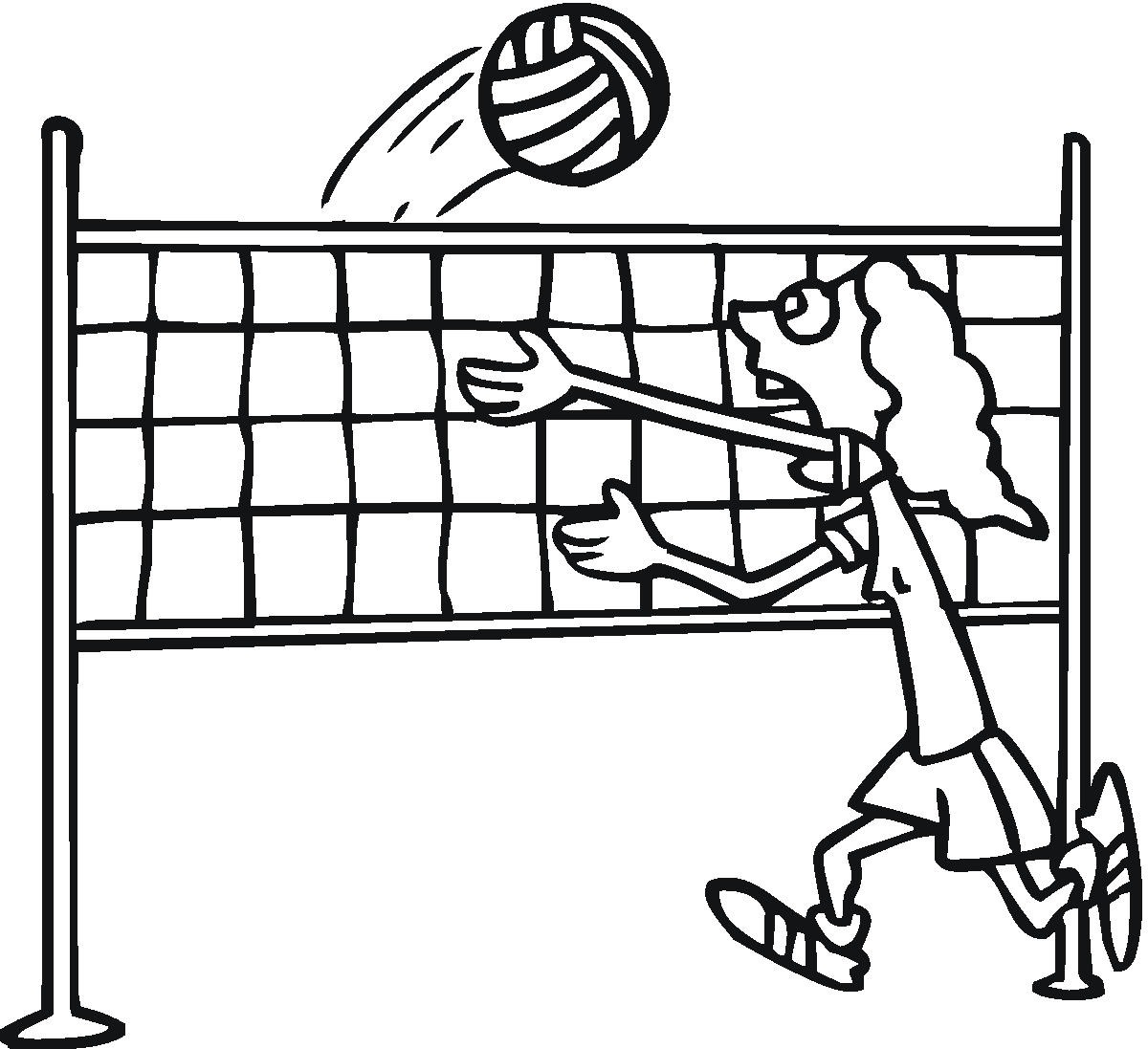 Volleyballs For Kids Coloring Page