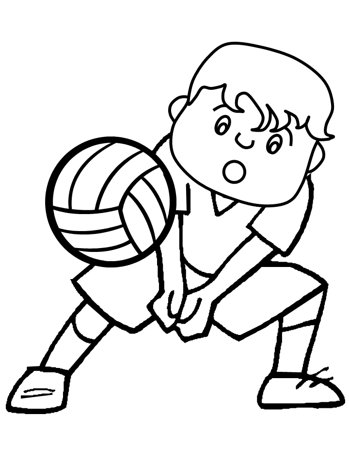 Volleyballs Pictures Coloring Page