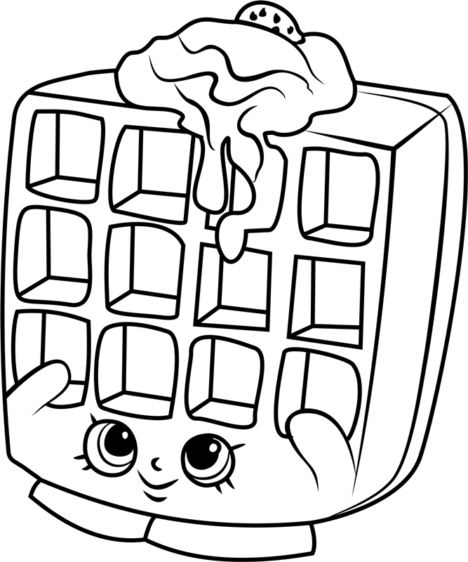 Waffle Sue Smiling Coloring Page