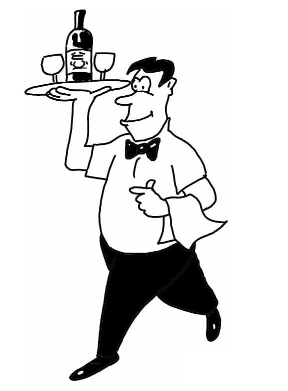 Waiter In A Cafe