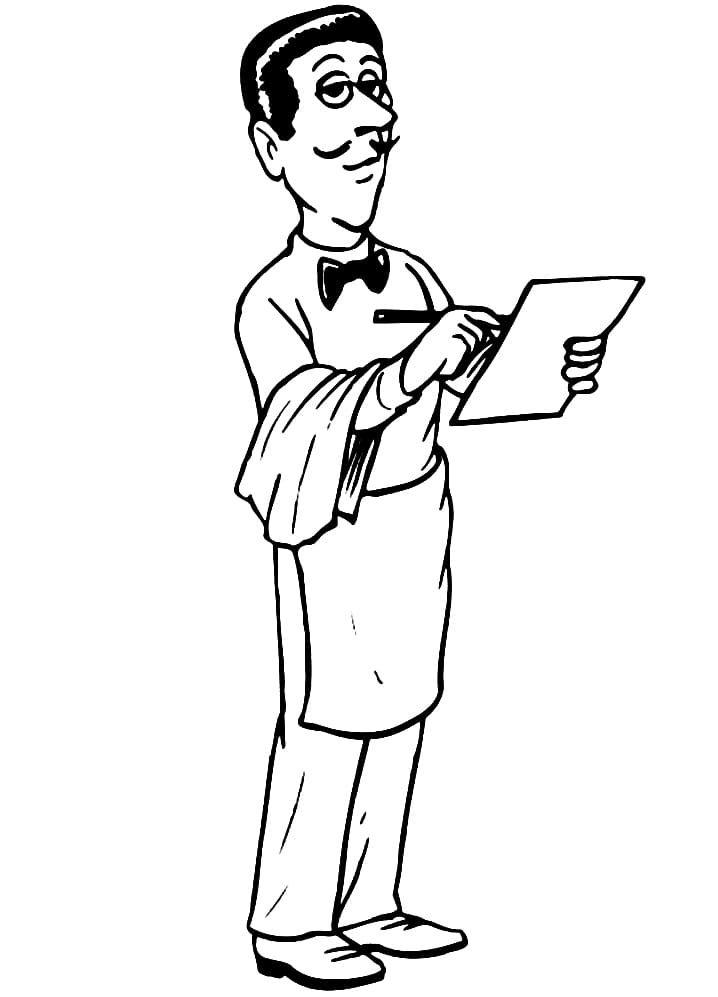 Waiter with Orders List