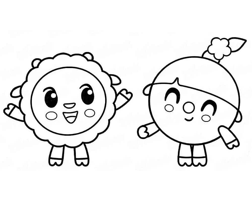 Wally and Rosy Coloring Page