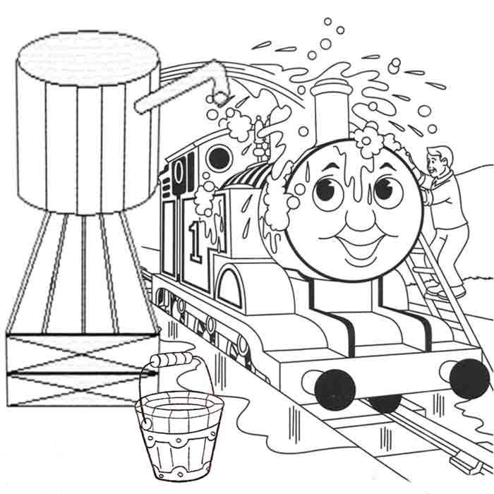 Washing Thomas Train Colouring Pages To Print9634 Coloring Page