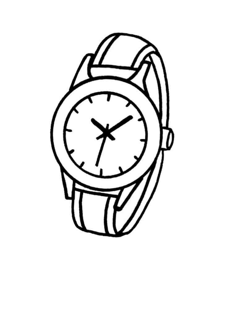Watch clock Coloring Page