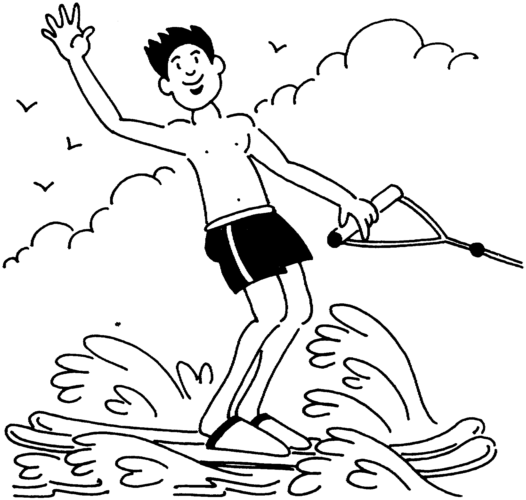 Water Ski Coloring Page3bcf Coloring Page