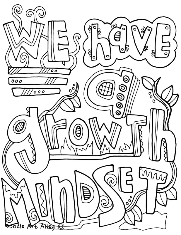 We have a growth mindset Coloring Page