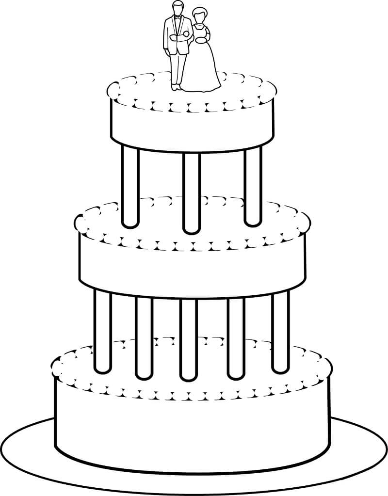 Wedding Cake On Columns