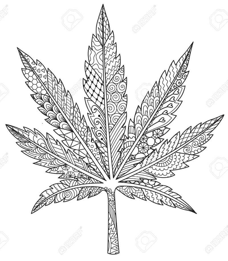 Weed 2 Coloring Page