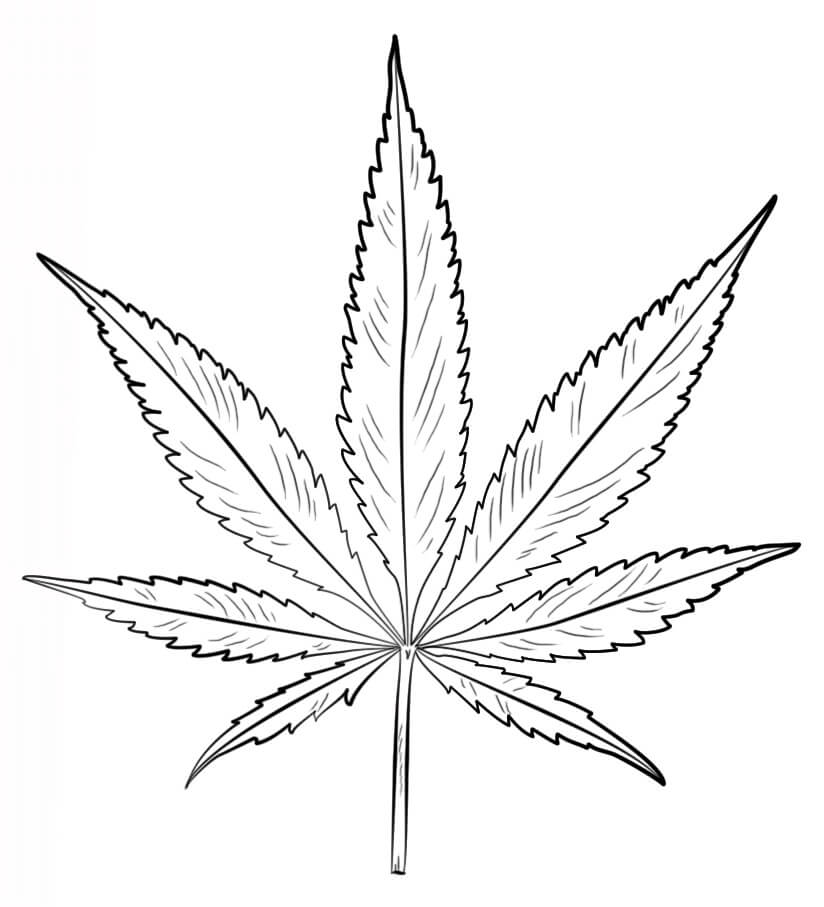 Weed 3 Coloring Page