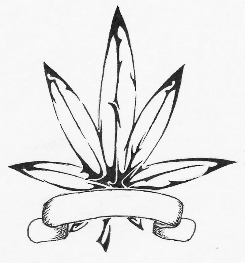 Weed 4 Coloring Page