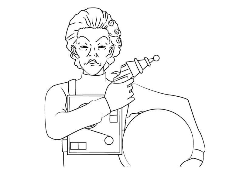 Wendy Oldbag from Ace Attorney Coloring Page