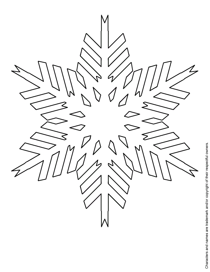 White Snowflake Coloring Page